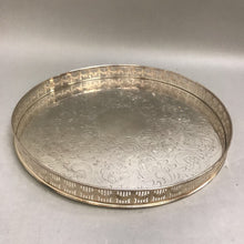 Load image into Gallery viewer, Viners of Sheffield England Alpha Plate Serving Tray Chased 1836 Company (12&quot;)
