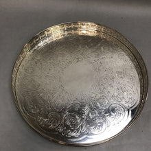 Load image into Gallery viewer, Viners of Sheffield England Alpha Plate Serving Tray Chased 1836 Company (12&quot;)
