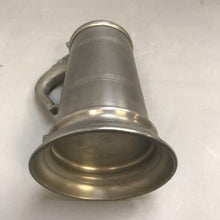 Load image into Gallery viewer, Vintage Pewter Beer Stein with Coin Top (9&quot;)
