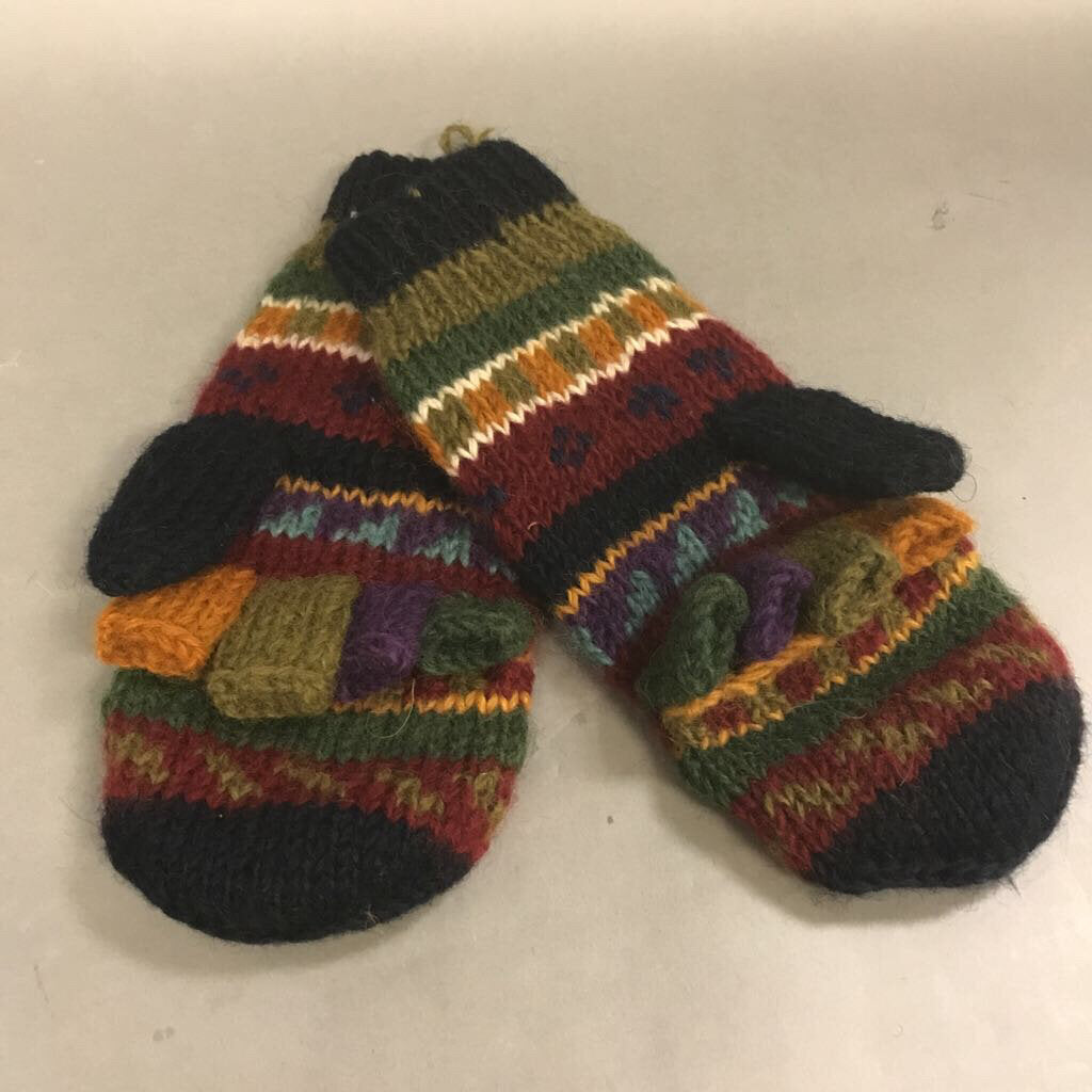 Ladies Wool Knit Mittens