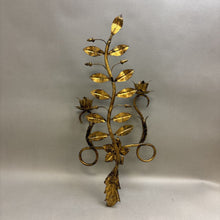 Load image into Gallery viewer, Golden Vine &amp; Leaf Candle Sconce (27x12.5x7)
