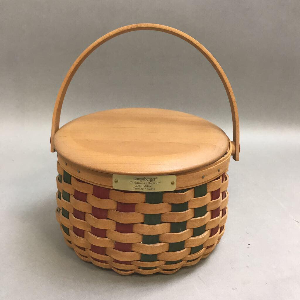 Longaberger 2003 Christmas Caroling Basket (5x7.5x7.5)