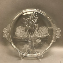 Load image into Gallery viewer, Mikasa Clear Glass Swan Cake Plate (15&quot;)
