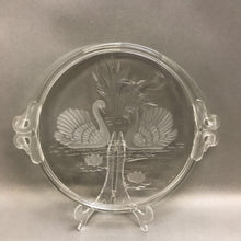 Load image into Gallery viewer, Mikasa Clear Glass Swan Cake Plate (15&quot;)
