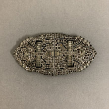 Load image into Gallery viewer, Vintage Art Deco Rhinestone Dress Clip Brooch Pin (3.5&quot;)
