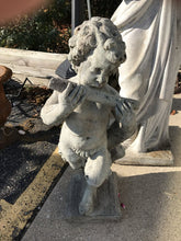 Load image into Gallery viewer, Concrete Statue of Child Playing Flute (31&quot; Tall)
