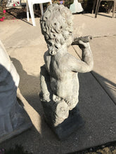 Load image into Gallery viewer, Concrete Statue of Child Playing Flute (31&quot; Tall)
