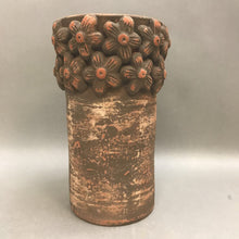 Load image into Gallery viewer, Red Clay Pottery Vase w Daisy Flowers (10&quot;)
