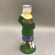 Load image into Gallery viewer, 1992 The Haldon Group Porcelain Candle Stick Boy w Dog (8.5&quot;)
