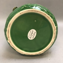 Load image into Gallery viewer, Jay Willfred Green Ceramic Canister Leaves (8&quot;)
