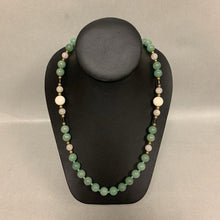 Load image into Gallery viewer, Jade Rose Quartz Marble Bead Knotted Necklace (30&quot;)
