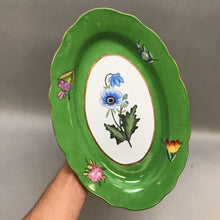 Load image into Gallery viewer, Green Floral Serving Platter (13.5x9)
