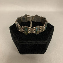 Load image into Gallery viewer, Vintage Mexican 925 Sterling Abalone Link Bracelet Signed (6.5&quot;)
