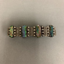 Load image into Gallery viewer, Vintage Mexican 925 Sterling Abalone Link Bracelet Signed (6.5&quot;)
