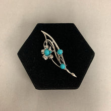 Load image into Gallery viewer, Vintage Sarah Cov Blue Notes Flower Brooch Pin (3&quot;)
