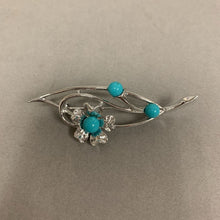 Load image into Gallery viewer, Vintage Sarah Cov Blue Notes Flower Brooch Pin (3&quot;)
