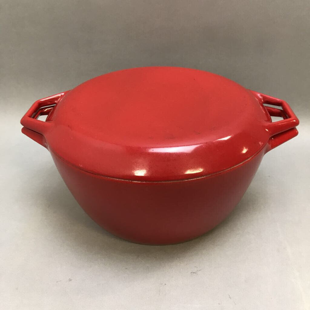 Nacco Denmark Red Enameled Cast Iron Casserole Pot (5x10x10)