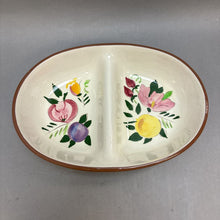 Load image into Gallery viewer, Stangl Pottery Divided Bowl - fruit &amp; Flowers (2.5x11x7.5)
