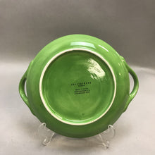 Load image into Gallery viewer, Pottery Barn Green Glazed Handled Serving Dish (9&quot;)
