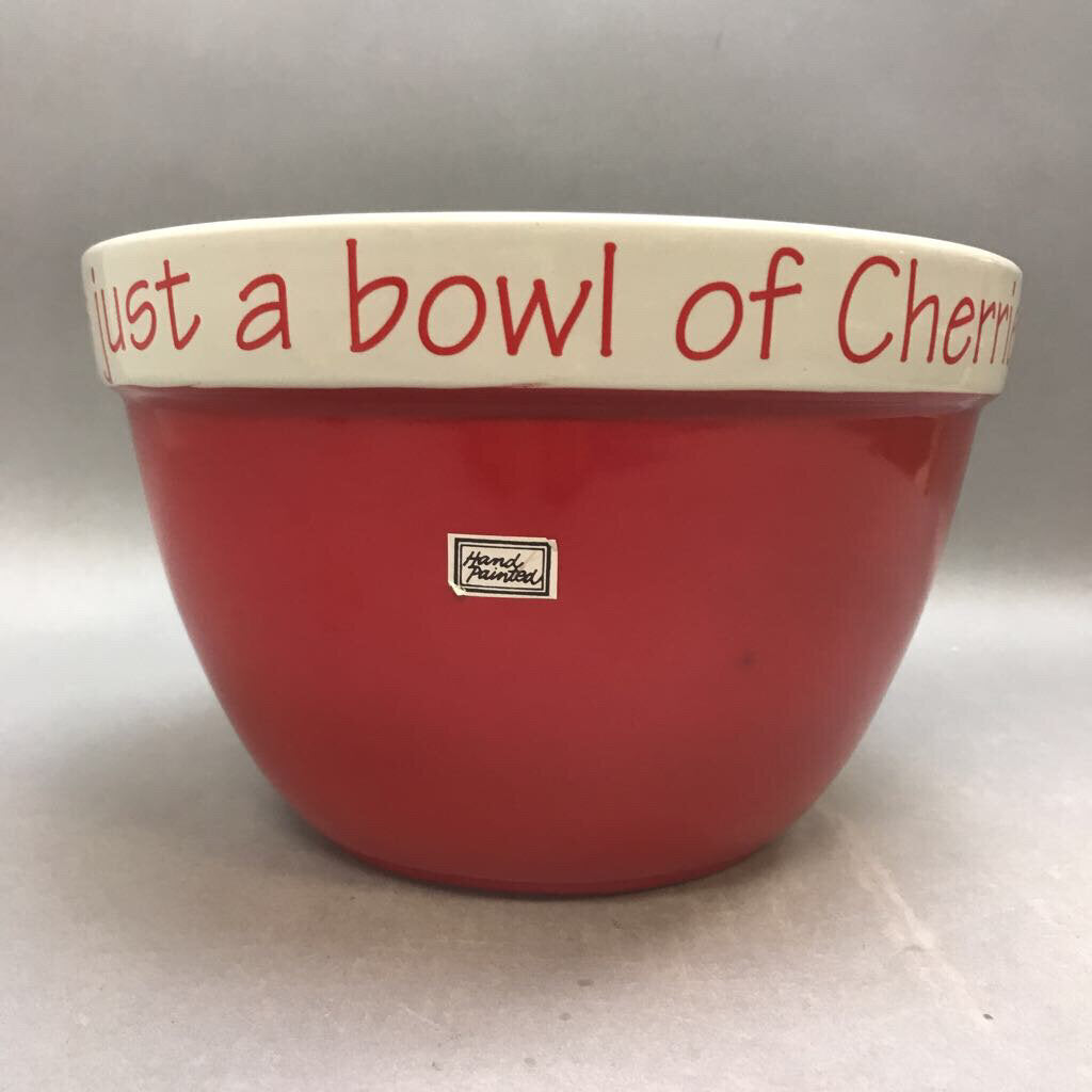 Vintage Department 56 Life is Just a Bowl of Cherries Mixing Bowl (6x9)