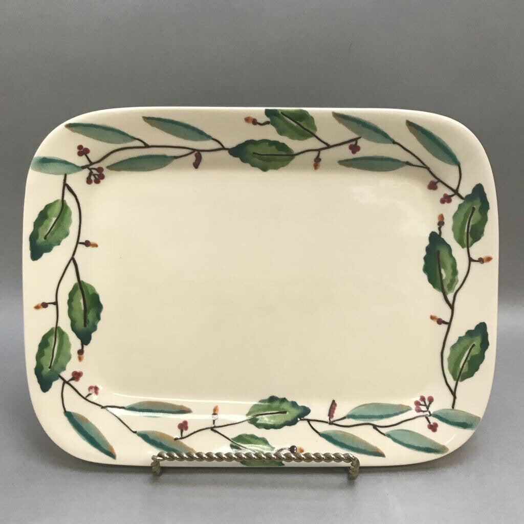 Potter Leaf Motif Platter (12x9)