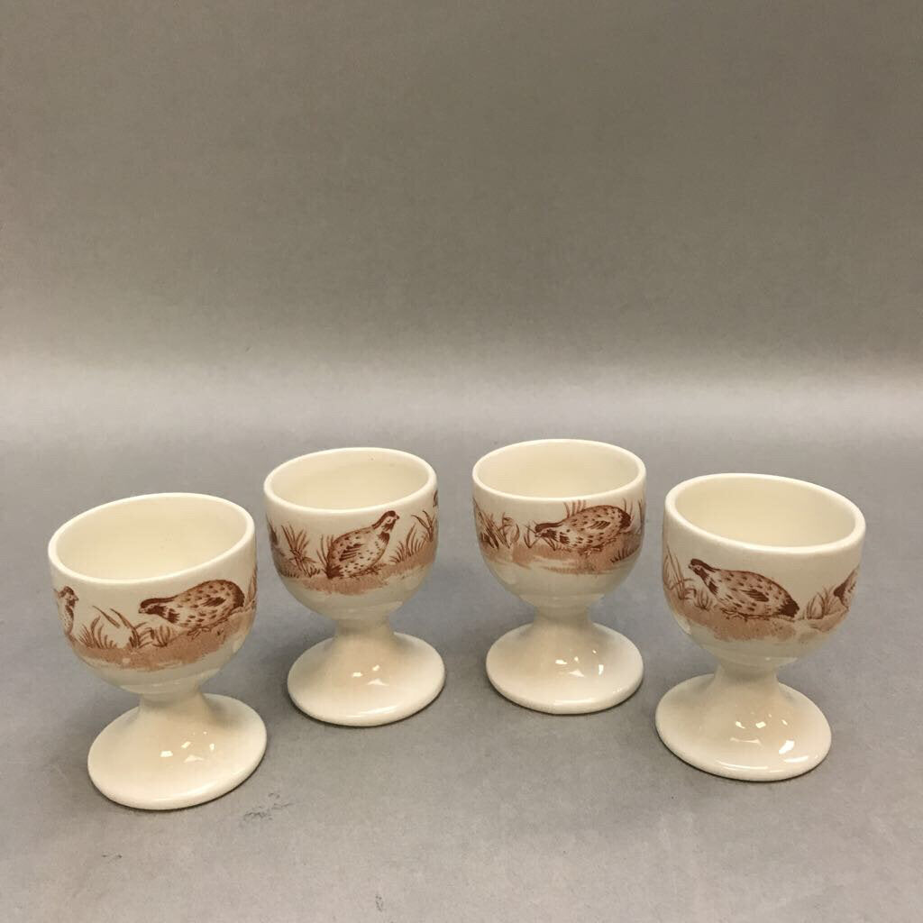 Vintage Ceramic Egg Cup Set of 4 (2.5