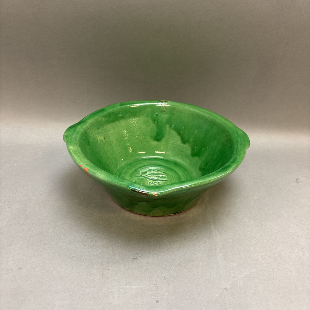 Green French Ceramic Bowl (4x10)