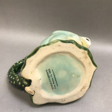 Load image into Gallery viewer, Henriksen Majolica-Style Frog on Lily Pad Tea Pot (8&quot;)
