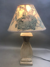 Load image into Gallery viewer, Wood Lamp With Mother Bird with Babies in Nest Shade (26)
