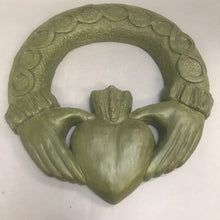 Load image into Gallery viewer, Celtic Claddagh Ceramic Wreath / Wall Hanging (~11&quot;)
