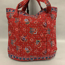 Load image into Gallery viewer, Vera Bradley Red Paisley Quilted Tote Bag Purse (12x12x3&quot;)
