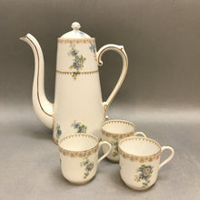 Load image into Gallery viewer, Limoges Depose Touraine France White &amp; Floral Teapot, Coffee Pot w/ 3 Cups (9&quot;) (As-Is)
