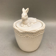 Load image into Gallery viewer, White Lidded Pot Rabbit (6&quot; x 4&quot;)
