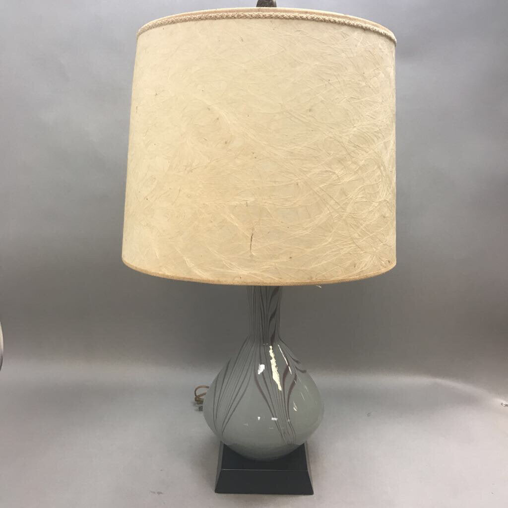 MCM Blown Glass Table Lamp w Shade (28