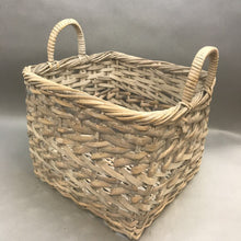 Load image into Gallery viewer, White Woven Handled Storage Basket (15&quot; x 15&quot; x 13&quot;)
