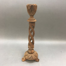 Load image into Gallery viewer, Carved Wood Candle Holder (12&quot;)
