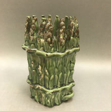 Load image into Gallery viewer, Hand Crafted Glazed Pottery Aspargus Vase (6&quot;)
