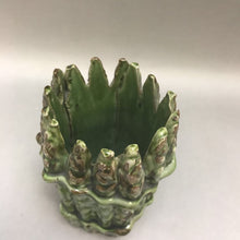 Load image into Gallery viewer, Hand Crafted Glazed Pottery Aspargus Vase (6&quot;)
