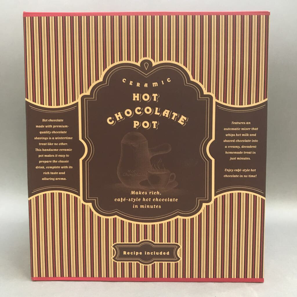 Williams-Sonoma Bonjour Ceramic Hot Chocolate Pot & Frother ~ WHITE NIB