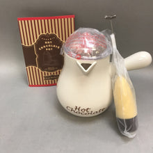 Load image into Gallery viewer, Williams-Sonoma Bonjour Ceramic Hot Chocolate Pot &amp; Frother ~ WHITE NIB
