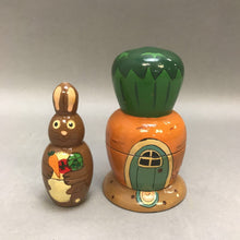 Load image into Gallery viewer, Carrot House Nesting Doll w/ Rabbit (4.25&quot;)
