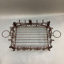 Load image into Gallery viewer, Handled Footed Metal Basket (13&quot; x 10&quot; x 5.5&quot;)
