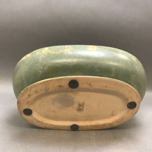 Load image into Gallery viewer, Large Green Glazed Pottery Handled Pot Oval (13&quot; x 8&quot; x 6&quot;)
