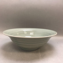 Load image into Gallery viewer, Glazed Green Crackle Display Bowl (12&quot;)
