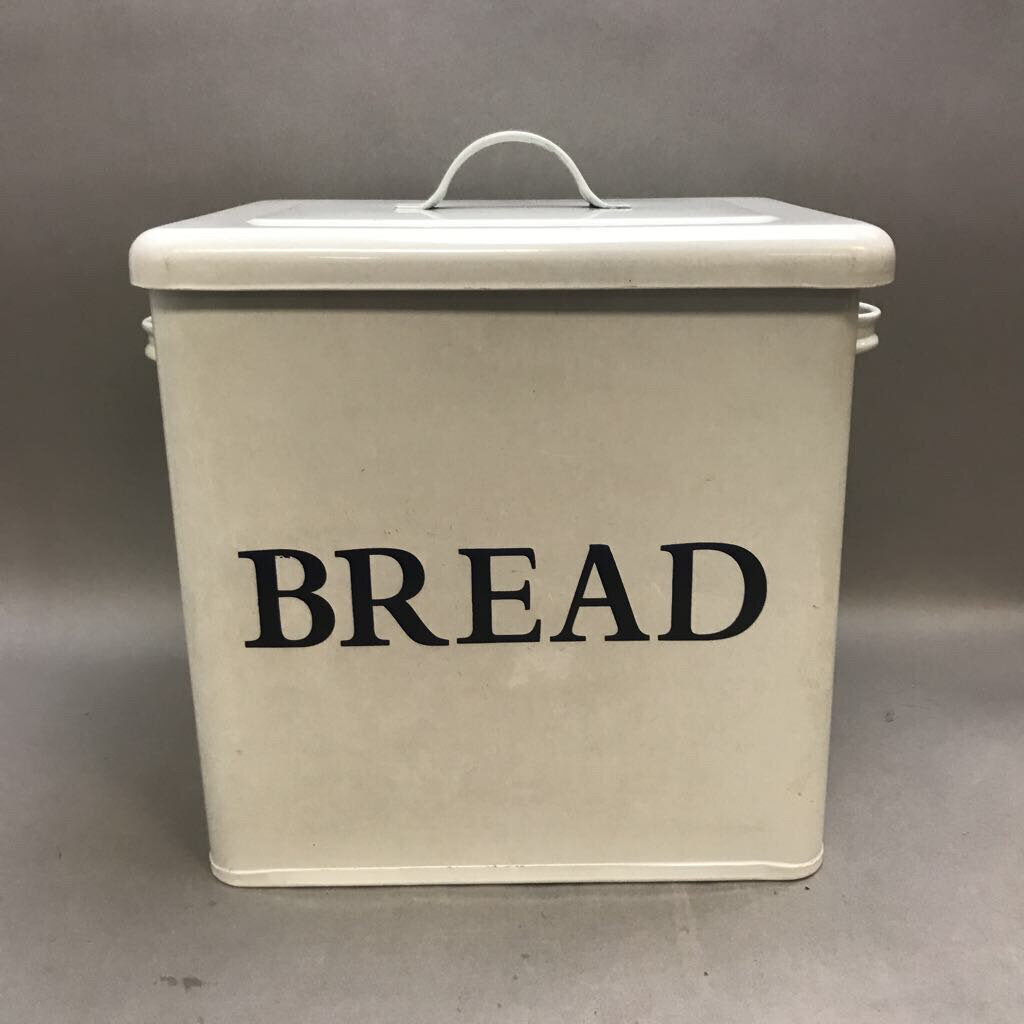 Metal Covered Bread Storage Box w Handles (12