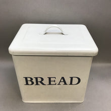 Load image into Gallery viewer, Metal Covered Bread Storage Box w Handles (12&quot; x 12&quot; x 9&quot;)
