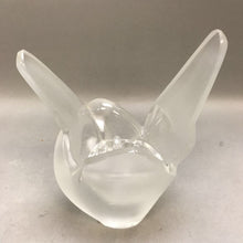 Load image into Gallery viewer, Lalique France Crystal Sylvie Vase with Flower Frog Doves (8.25&quot;)
