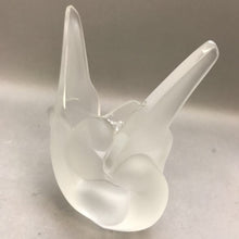 Load image into Gallery viewer, Lalique France Crystal Sylvie Vase with Flower Frog Doves (8.25&quot;)
