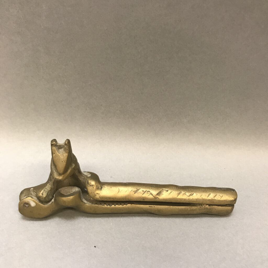 Vintage Brass Squirrel Nutcracker