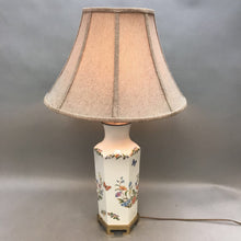 Load image into Gallery viewer, Asian White Porcelain Lamp with Flowers &amp; Butterflies (25&quot;)
